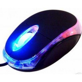 USB мишка с компактен дизайн и светлина - оптична